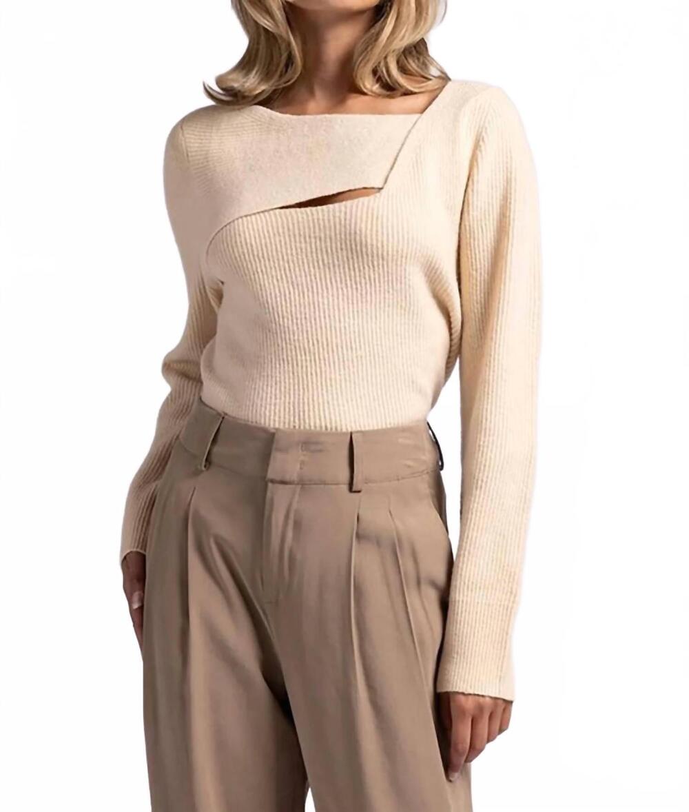 NEW WEEKEND LOS ANGELES sloan asymetric sweater in vaporous gray
